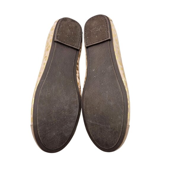 Vionic Minna Leather Toe Cap Ballet Flats Size 10 Aluminum Met Leopard - Picture 12 of 16